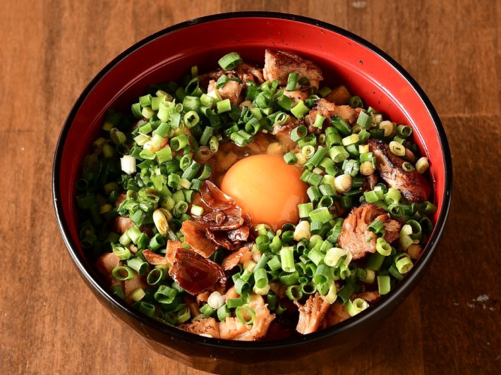 豚玉丼＋味噌汁＋スープ割り